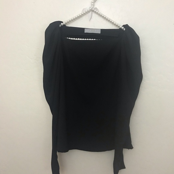 Maare Clothing Black Puff Long Sleeve Top Sz XS - Picture 3 of 6